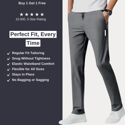 Combo of 2 Men's Sports Regular Fit Lycra Track Pant with Two Side Pockets ( Black + Grey )