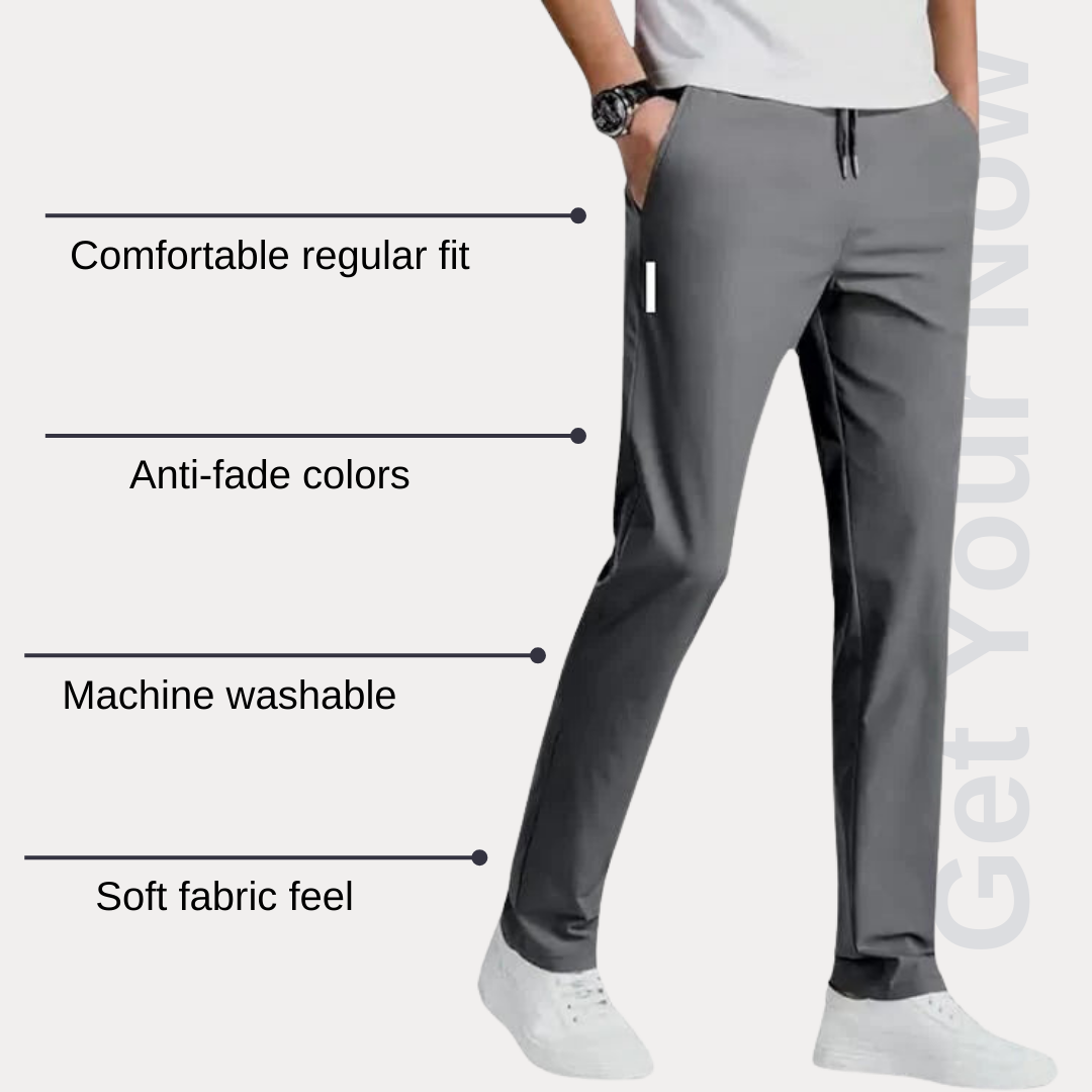 Combo of 2 Men's Sports Regular Fit Lycra Track Pant with Two Side Pockets ( Black + Grey )